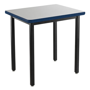 Heavy-Duty Fixed Height Utility Table, Black Frame, 30" x 36", Supreme High-Pressure Laminate Top with Black ProtectEdge