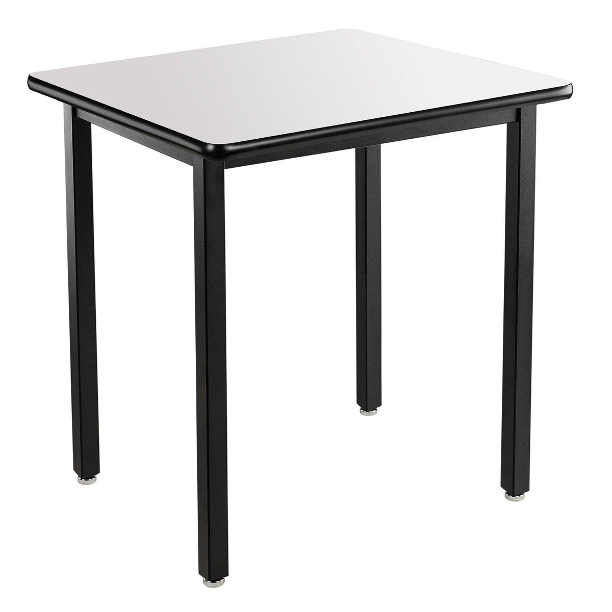 Heavy-Duty Fixed Height Utility Table, Black Frame, 24" x 36", Whiteboard High-Pressure Laminate Top