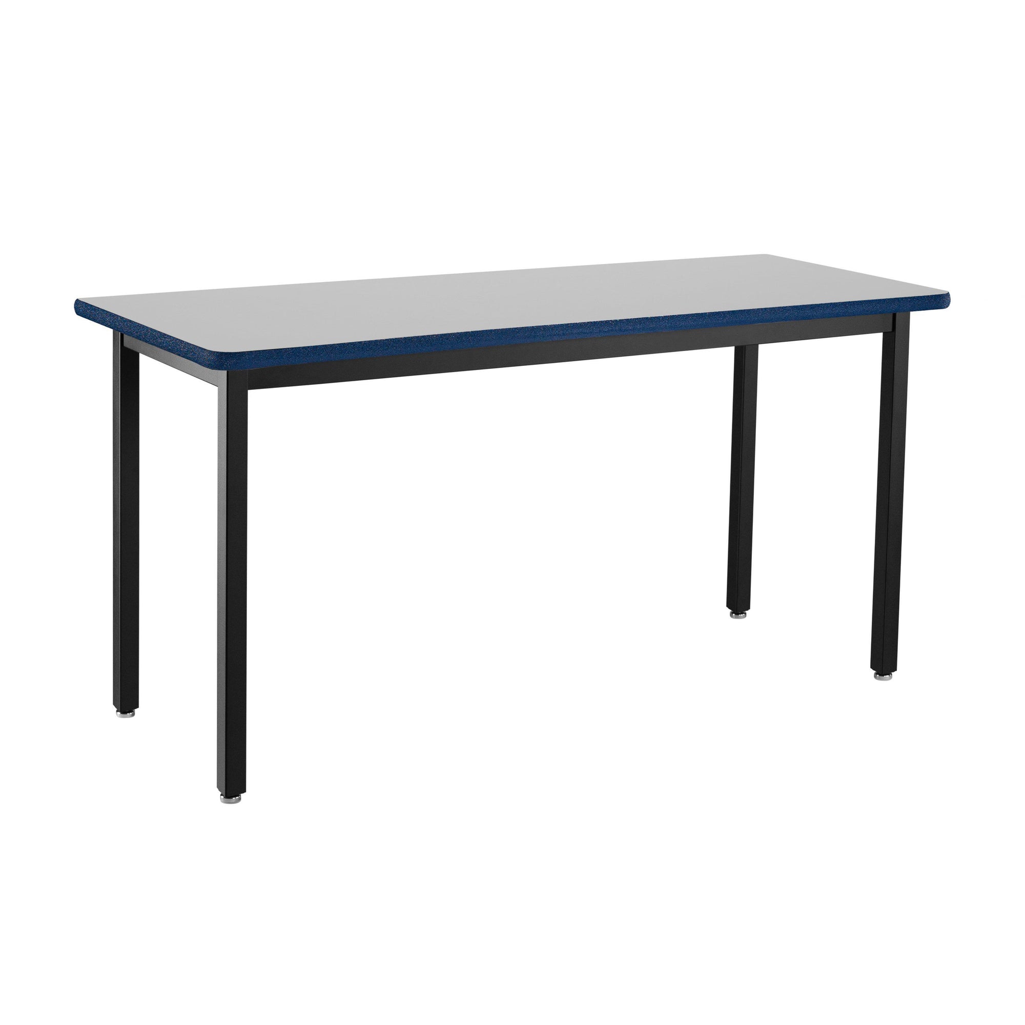 Heavy-Duty Fixed Height Utility Table, Black Frame, 30" x 42", Supreme High-Pressure Laminate Top with Black ProtectEdge