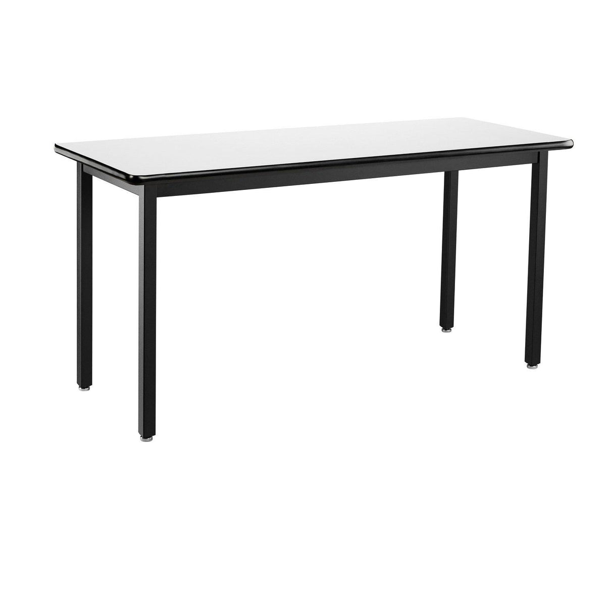 Heavy-Duty Fixed Height Utility Table, Black Frame, 30" x 60", Whiteboard High-Pressure Laminate Top