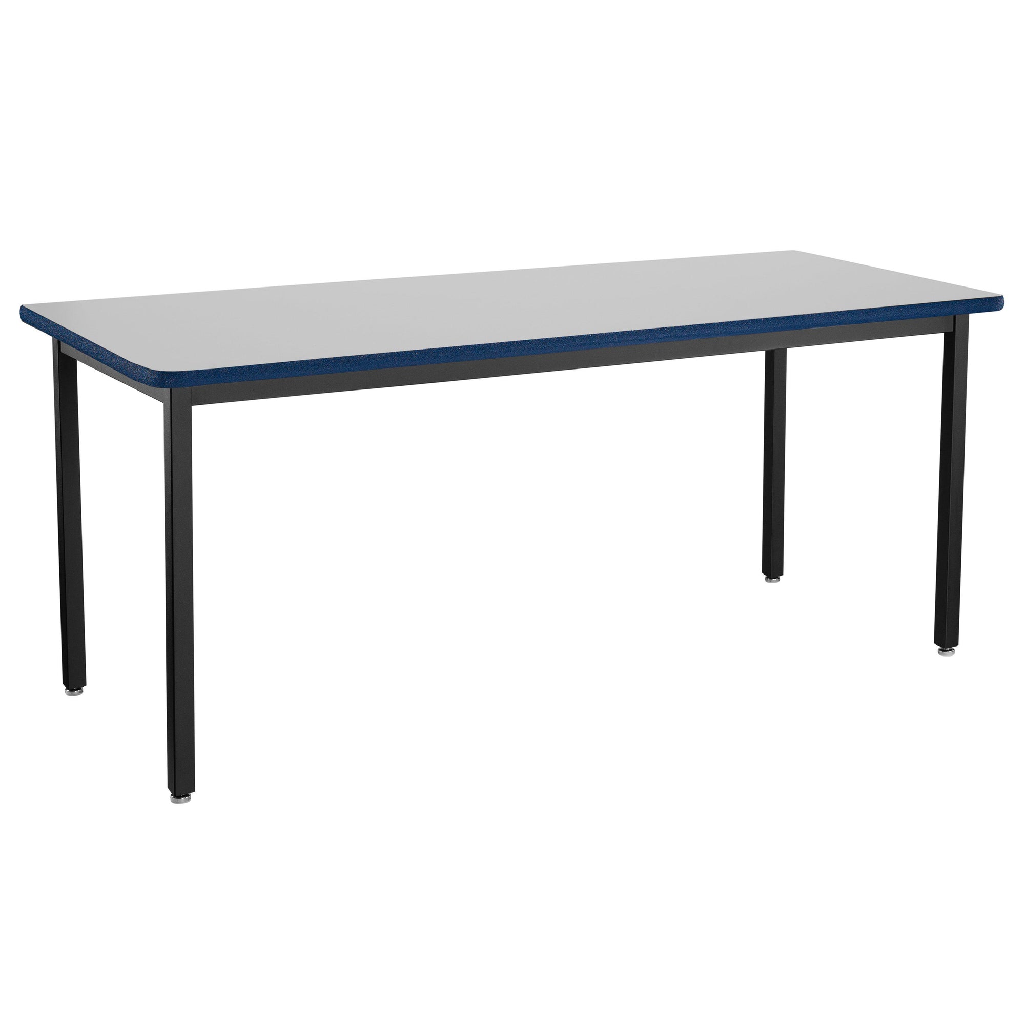 Heavy-Duty Fixed Height Utility Table, Black Frame, 24" x 72", Supreme High-Pressure Laminate Top with Black ProtectEdge
