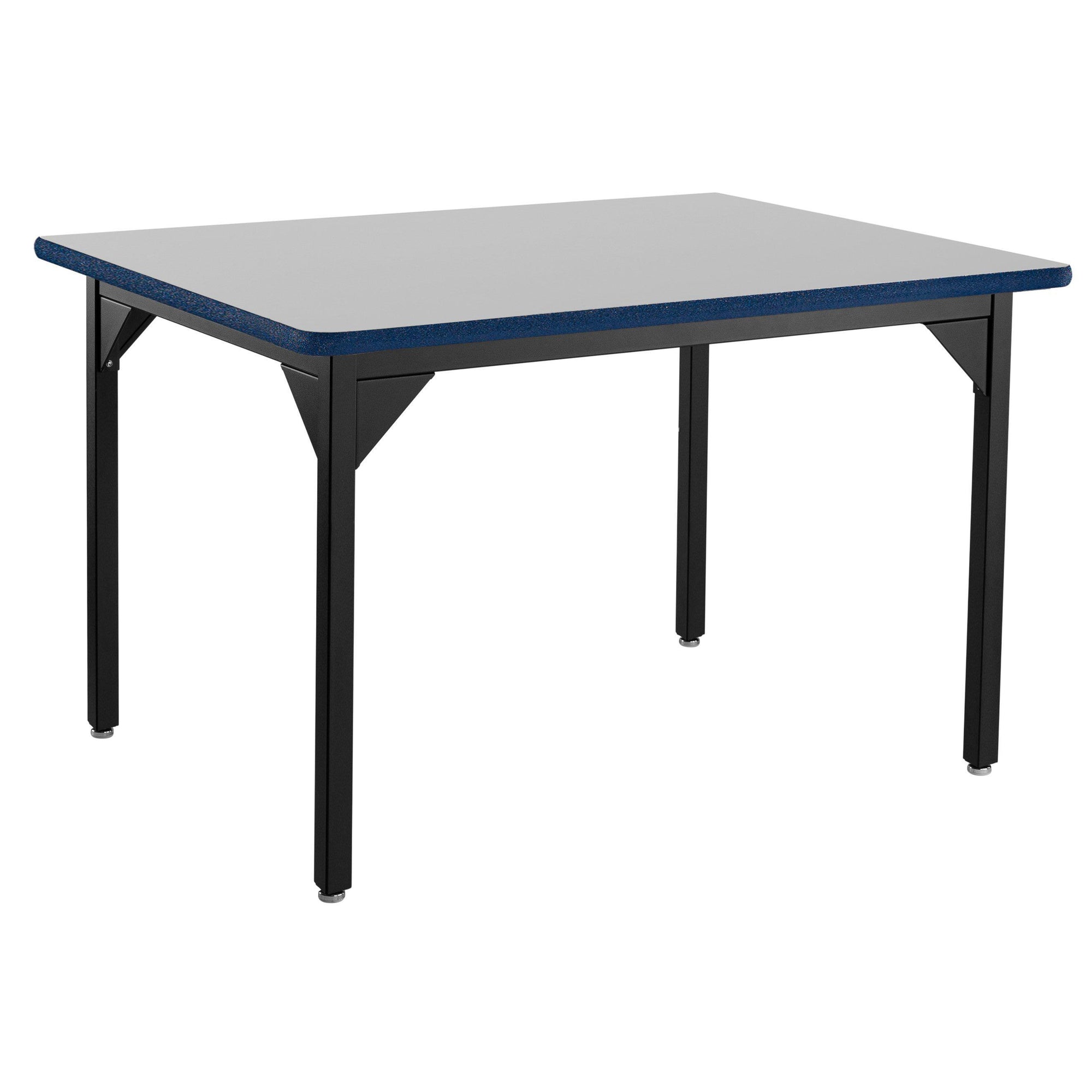 Heavy-Duty Fixed Height Utility Table, Black Frame, 36" x 42", Supreme High-Pressure Laminate Top with Black ProtectEdge