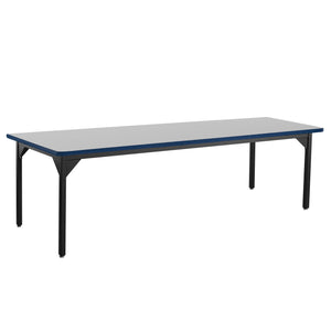 Heavy-Duty Fixed Height Utility Table, Black Frame, 48" x 72", Supreme High-Pressure Laminate Top with Black ProtectEdge