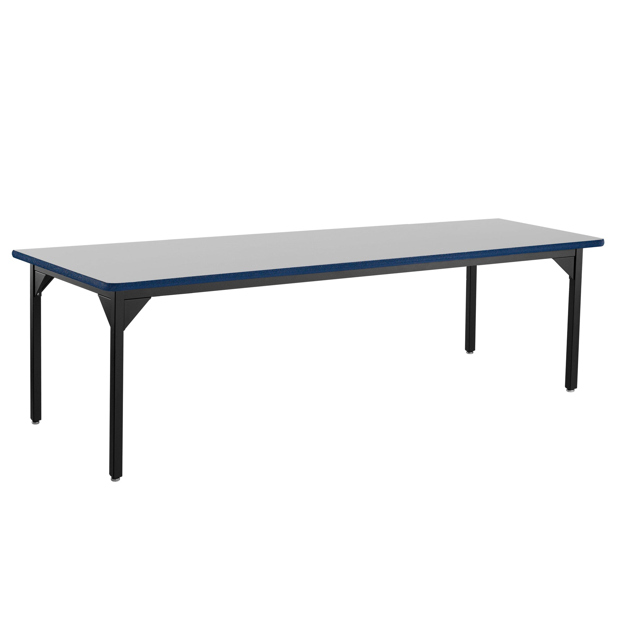 Heavy-Duty Fixed Height Utility Table, Black Frame, 48" x 96", Supreme High-Pressure Laminate Top with Black ProtectEdge