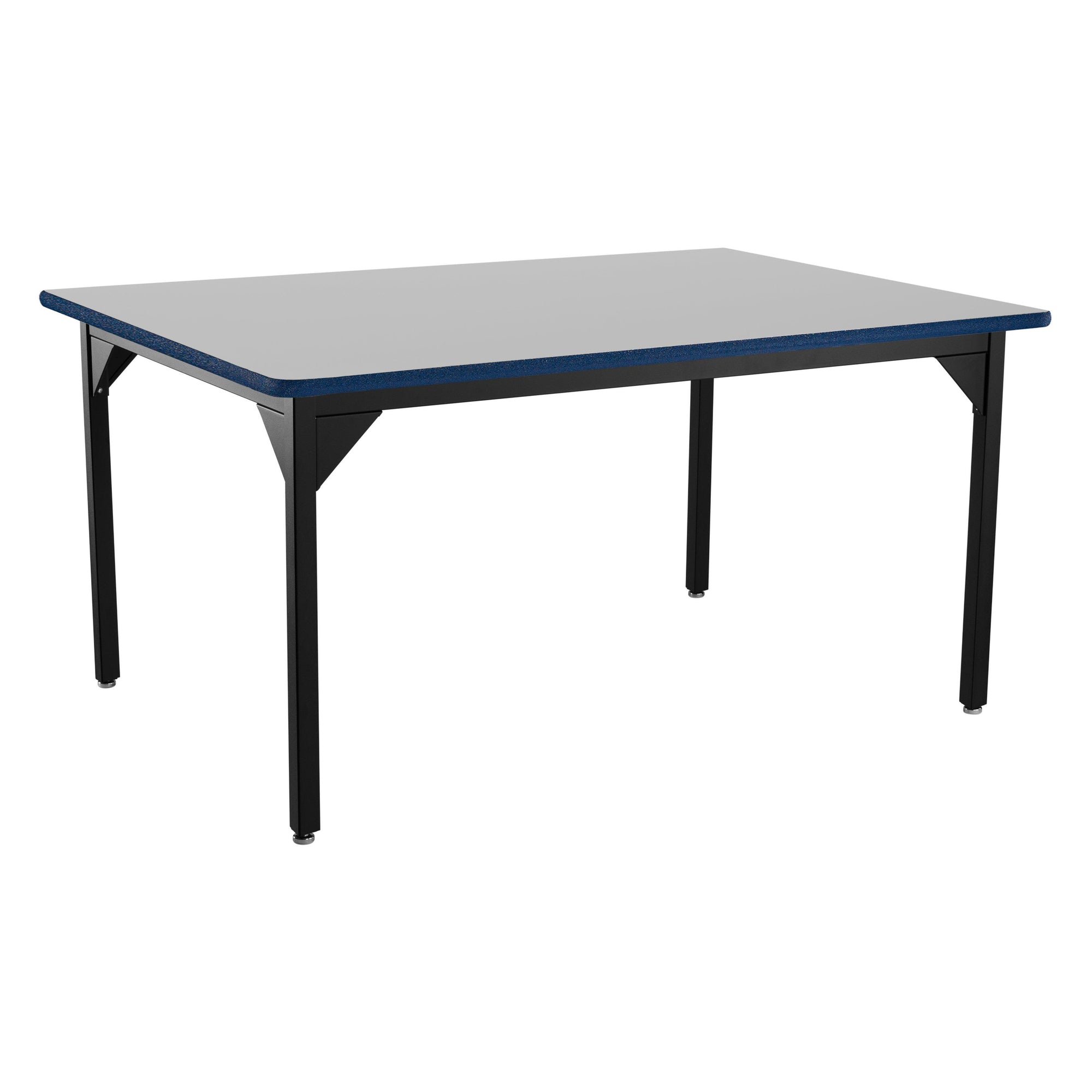 Heavy-Duty Fixed Height Utility Table, Black Frame, 42" x 60", Supreme High-Pressure Laminate Top with Black ProtectEdge