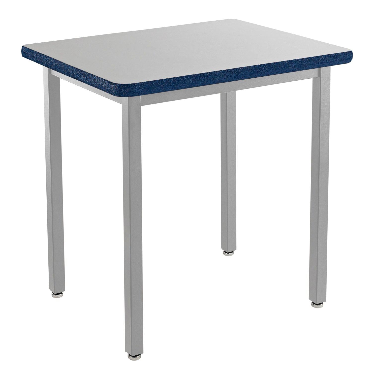 Heavy-Duty Fixed Height Utility Table, Soft Grey Frame, 24" x 24", Supreme High-Pressure Laminate Top with Black ProtectEdge