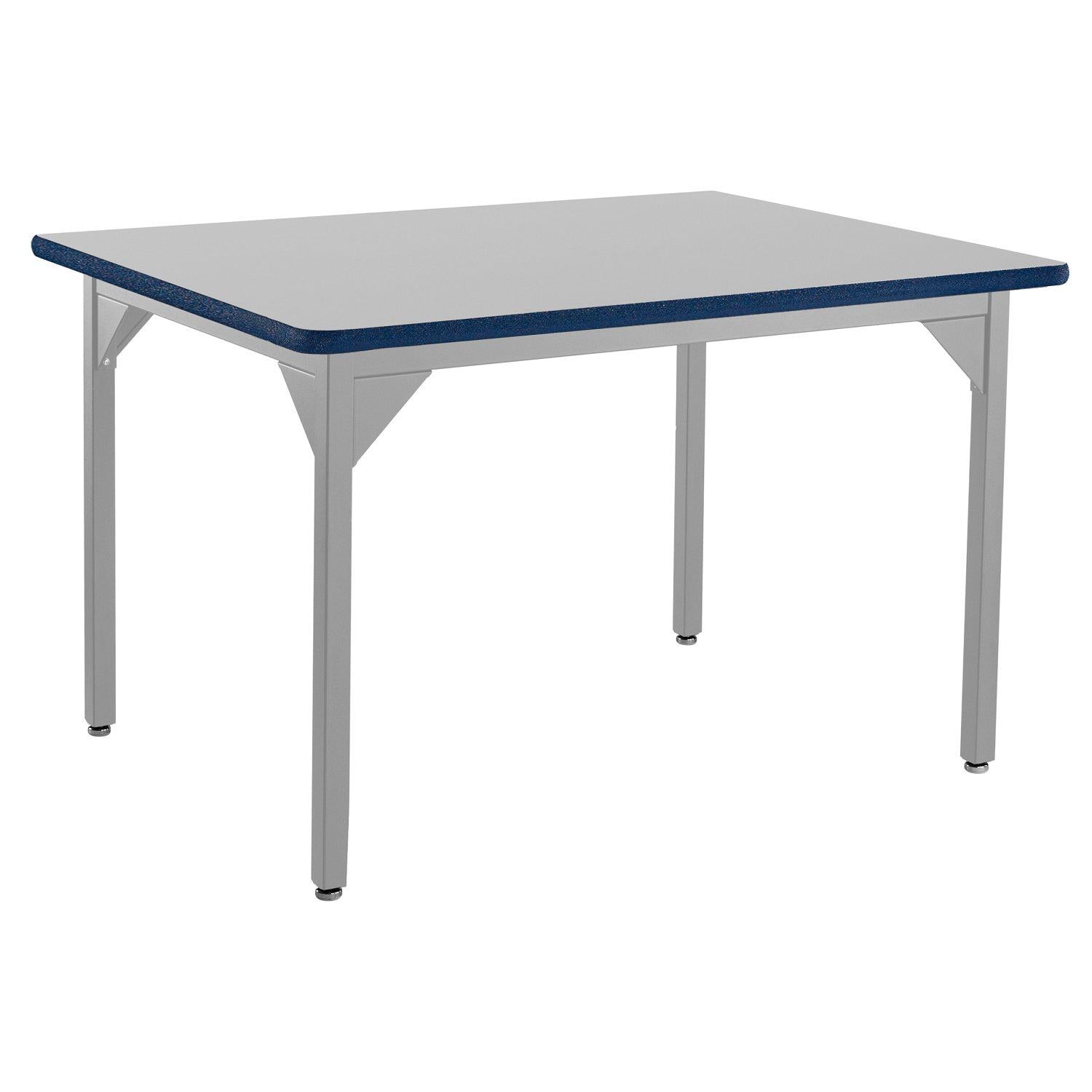 Heavy-Duty Fixed Height Utility Table, Soft Grey Frame, 36" x 42", Supreme High-Pressure Laminate Top with Black ProtectEdge
