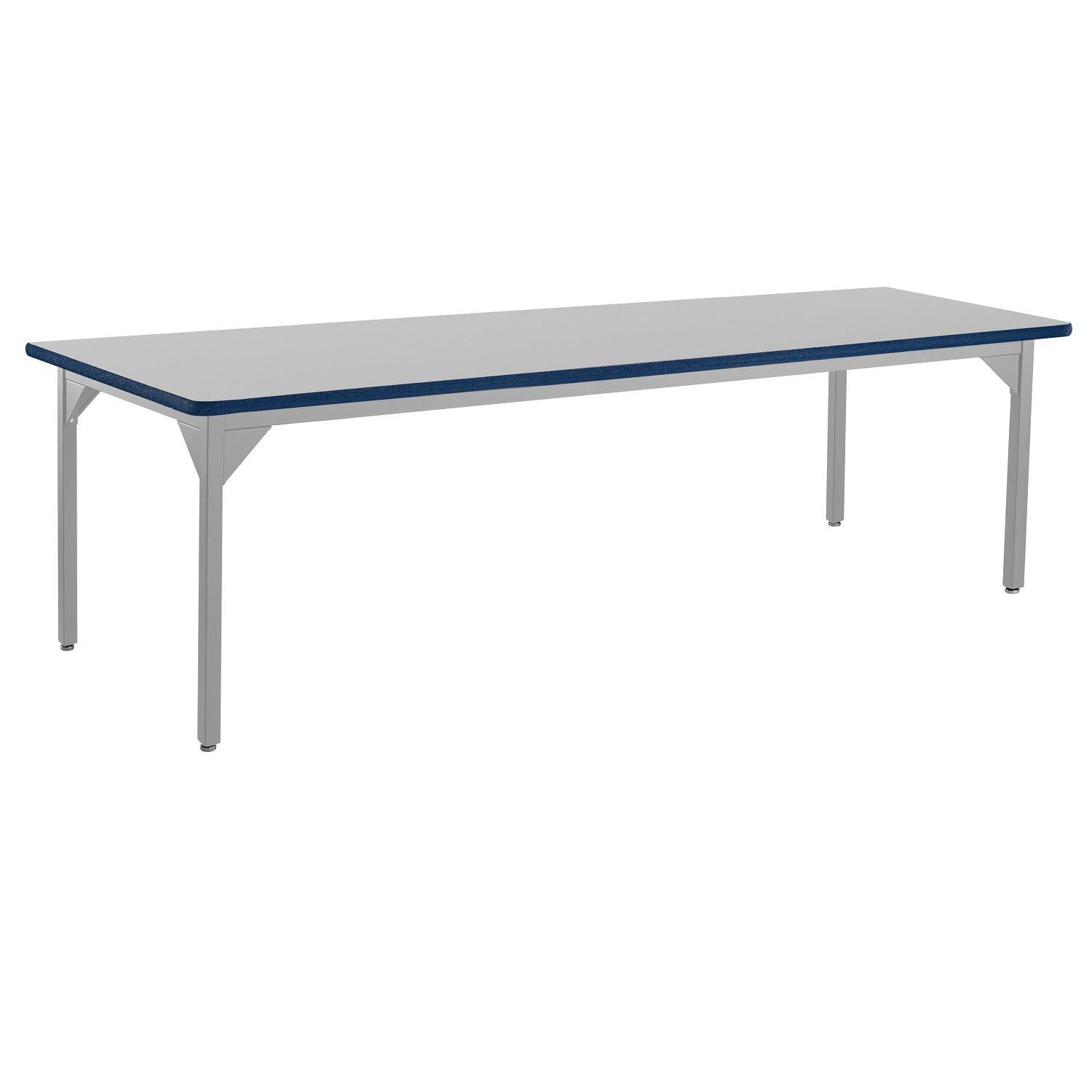 Heavy-Duty Fixed Height Utility Table, Soft Grey Frame, 36" x 72", Supreme High-Pressure Laminate Top with Black ProtectEdge