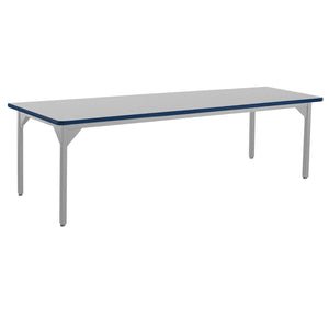 Heavy-Duty Fixed Height Utility Table, Soft Grey Frame, 36" x 96", Supreme High-Pressure Laminate Top with Black ProtectEdge