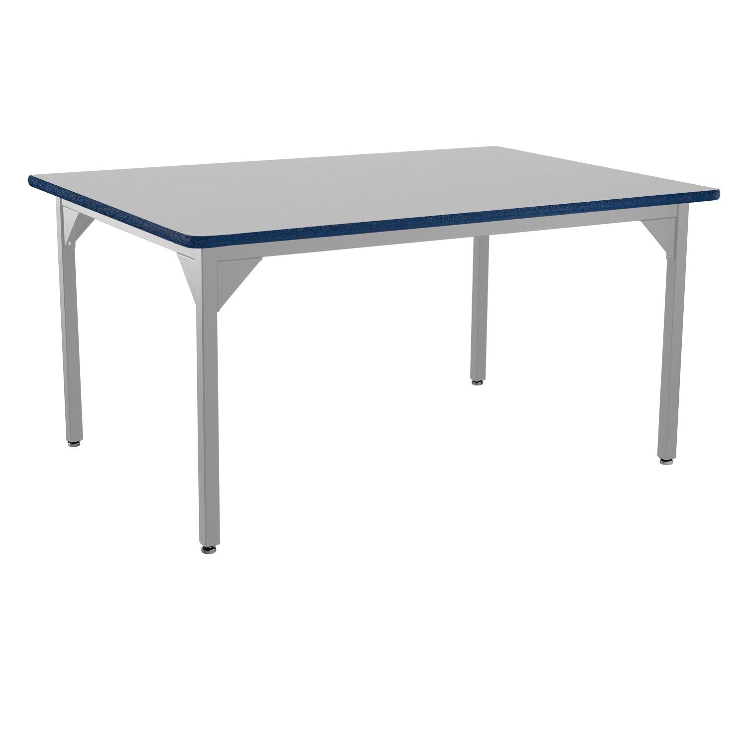 Heavy-Duty Fixed Height Utility Table, Soft Grey Frame, 48" x 60", Supreme High-Pressure Laminate Top with Black ProtectEdge