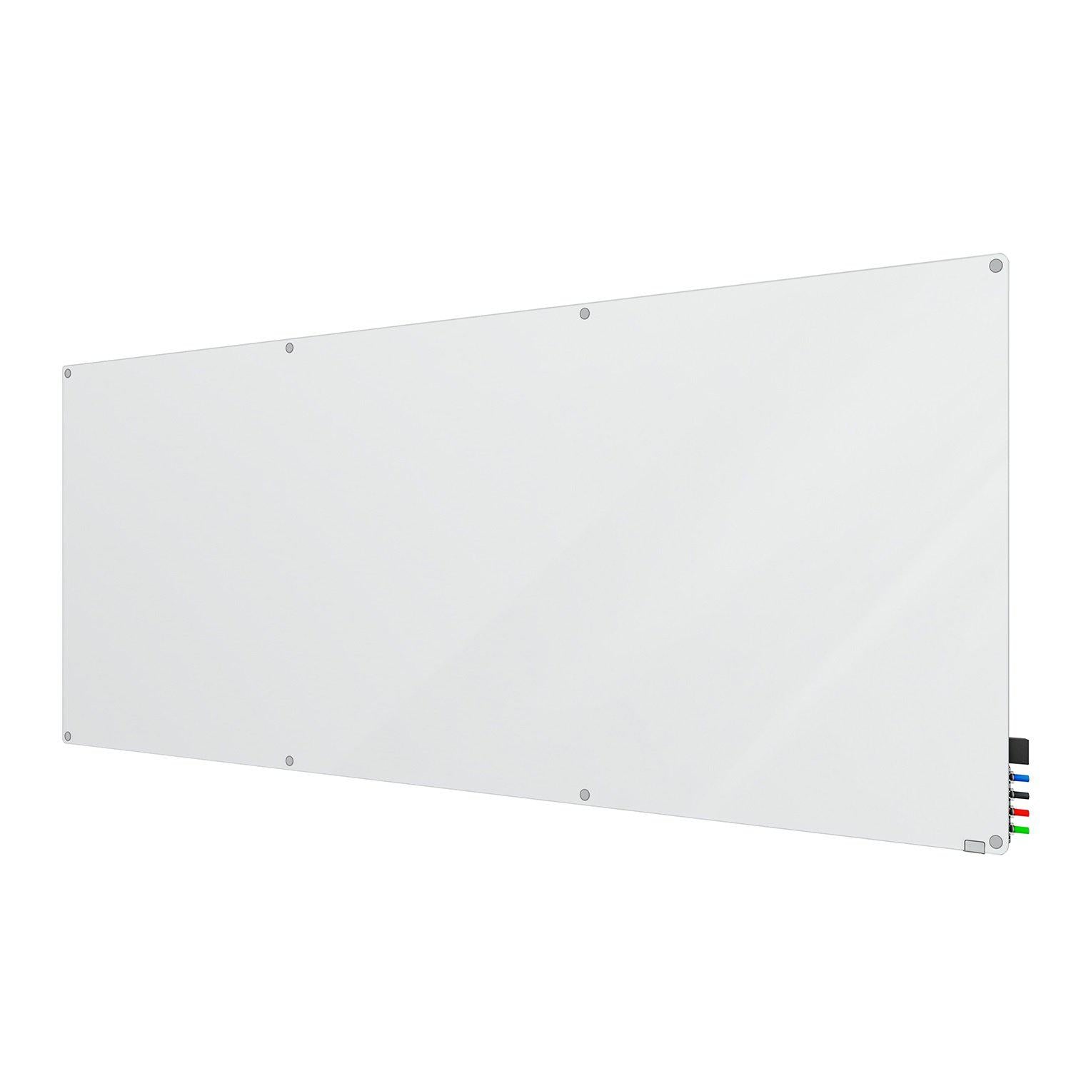 Harmony Frosted Glassboard, Non-Magnetic, Radius Corners, 4' H x 10' W