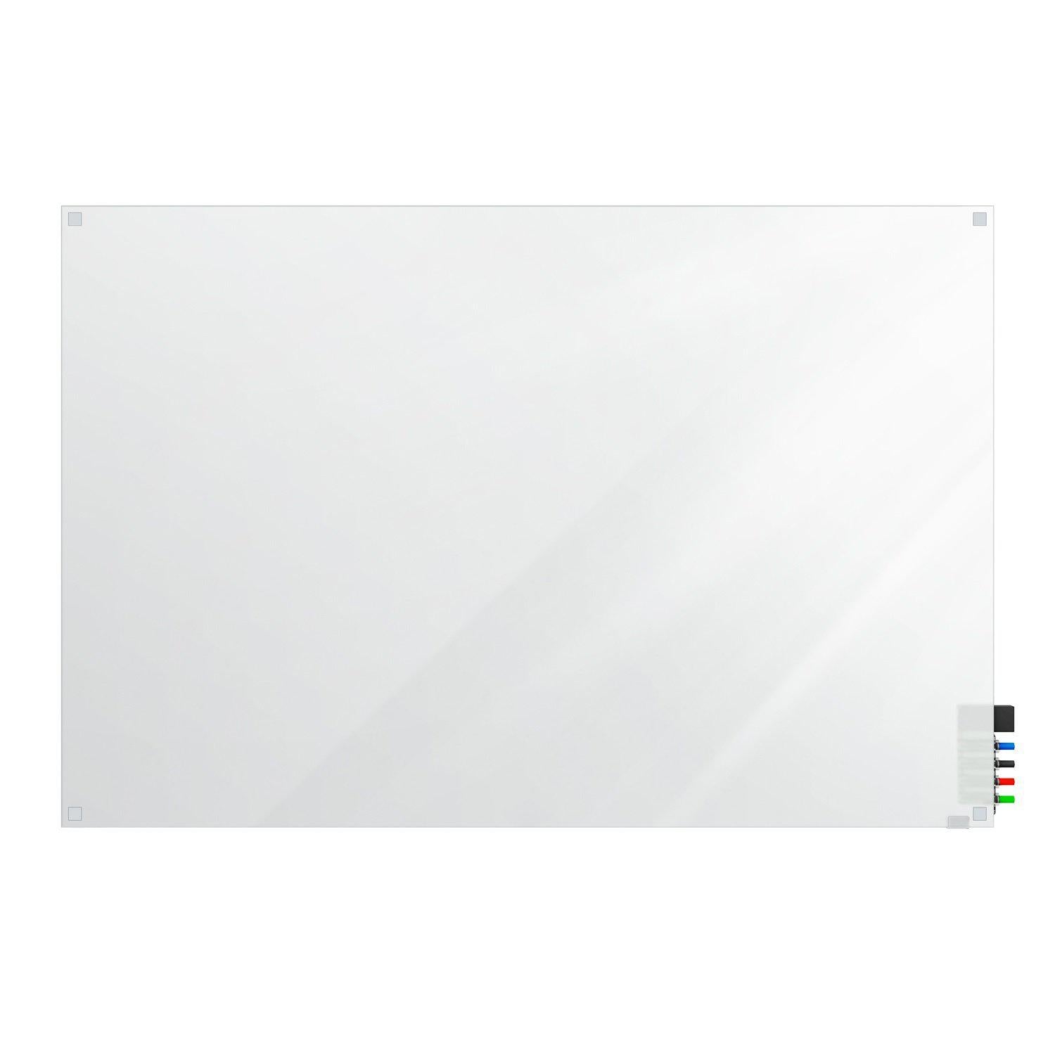 Harmony Frosted Glassboard, Non-Magnetic, Square Corners, 2' H x 3' W
