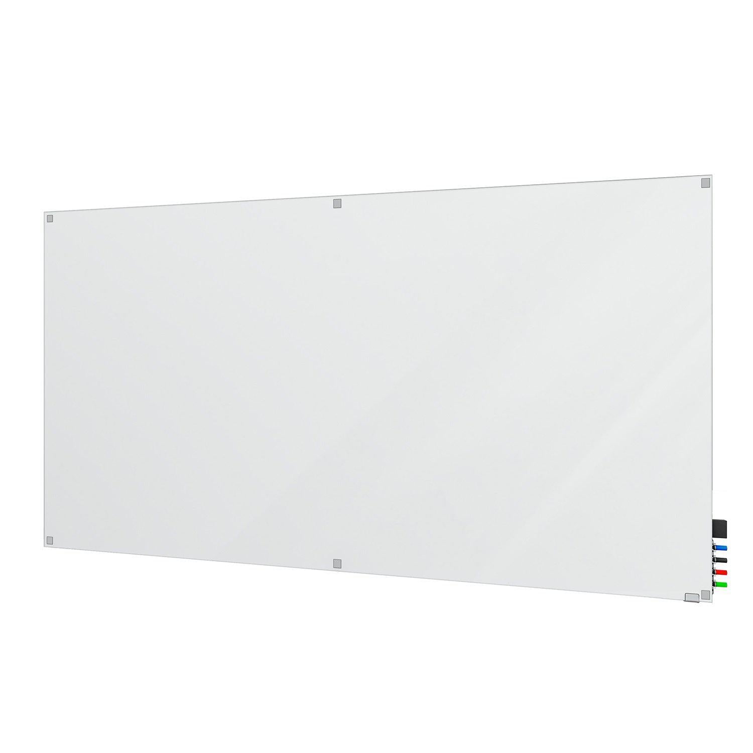 Harmony Frosted Glassboard, Non-Magnetic, Square Corners, 4' H x 8' W