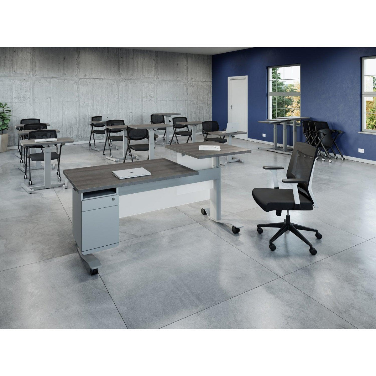 Hooligan Rectangular Teacher's Desk with Storage, 60" x 30"