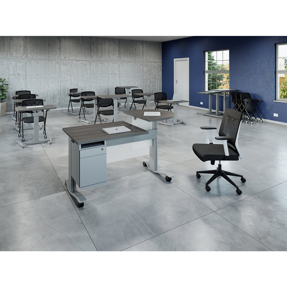 Hooligan Peninsula Teacher's Desk with Storage, 72" x 30"