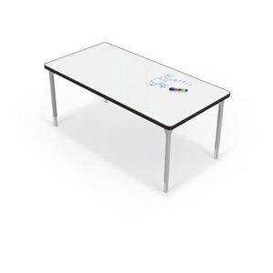 Hierarchy Activity Table + Porcelain Steel Dry Erase Whiteboard Top, 60" x 30" Rectangle, LIFETIME WARRANTY