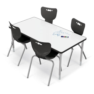 Hierarchy Activity Table + Porcelain Steel Dry Erase Whiteboard Top, 60" x 30" Rectangle, LIFETIME WARRANTY