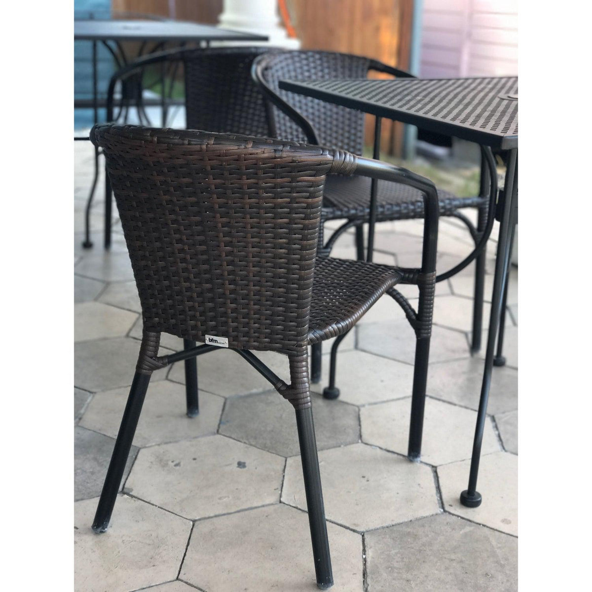 Marina Collection Outdoor/Indoor Synthetic Wicker Stacking Armchair