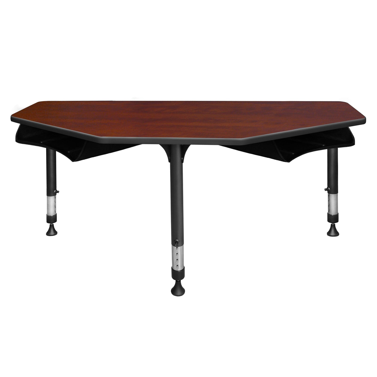 I-Promise 60" Adjustable Height Collaborative 2 Student Desk with Book Storage