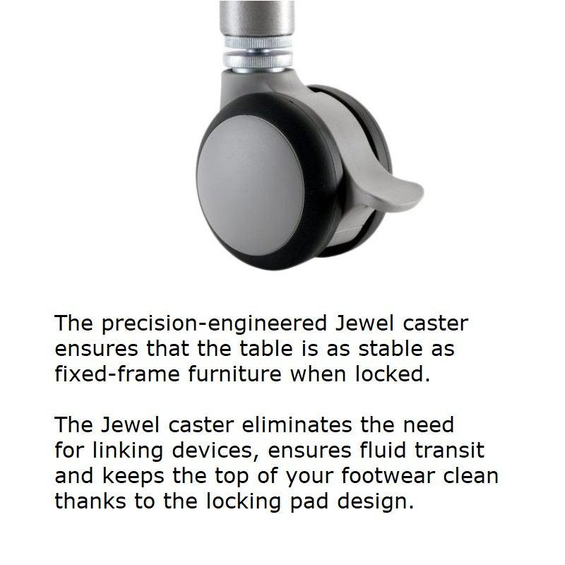 Muzo Kite® Mobile Dry-Erase Flip-Top Folding/Nesting Table, Rectangle, 59" W x 29.5" D