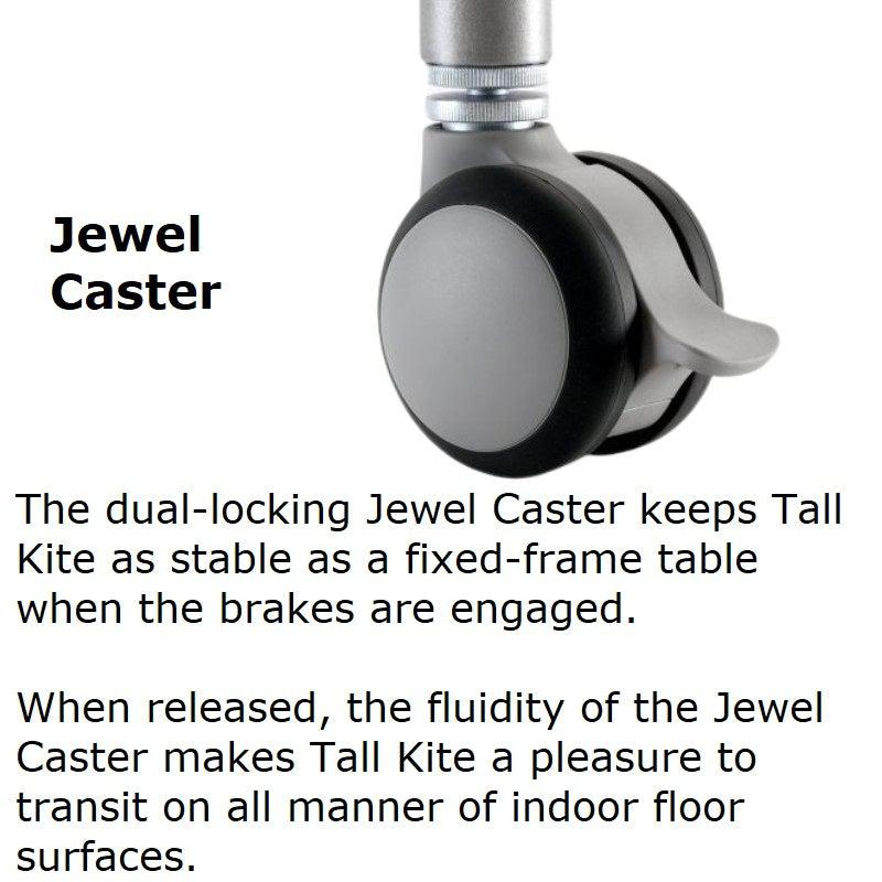 Muzo Tall Kite® Standing Height Mobile Flip-Top Folding/Nesting Table, Small Rectangle, 29.5" W x 25.5" D