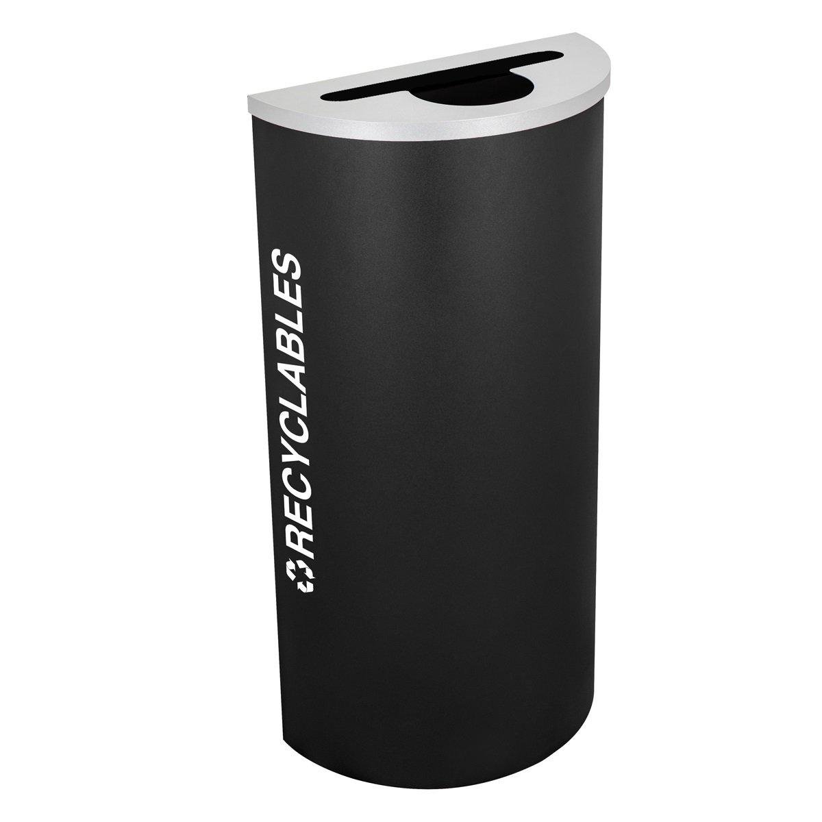 Kaleidoscope Collection 8 Gallon Half Round Indoor Recycling Receptacle