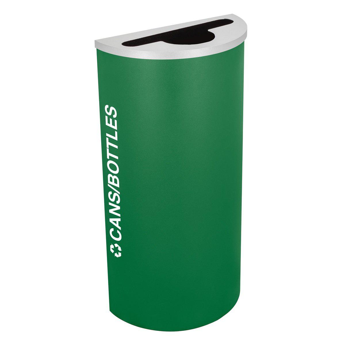 Kaleidoscope Collection 8 Gallon Half Round Indoor Recycling Receptacle