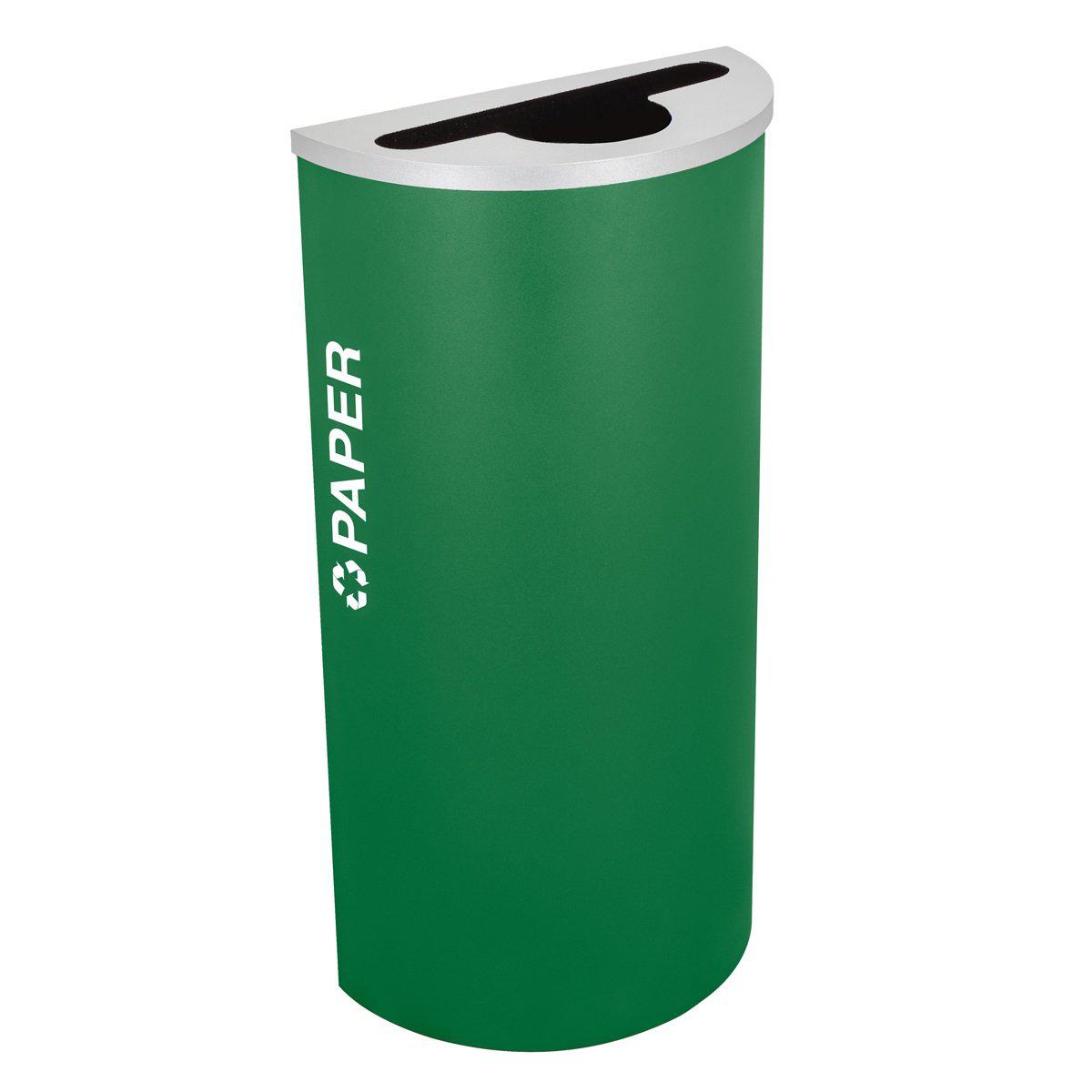 Kaleidoscope Collection 8 Gallon Half Round Indoor Recycling Receptacle