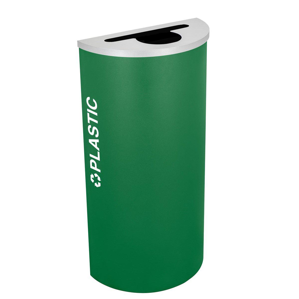 Kaleidoscope Collection 8 Gallon Half Round Indoor Recycling Receptacle