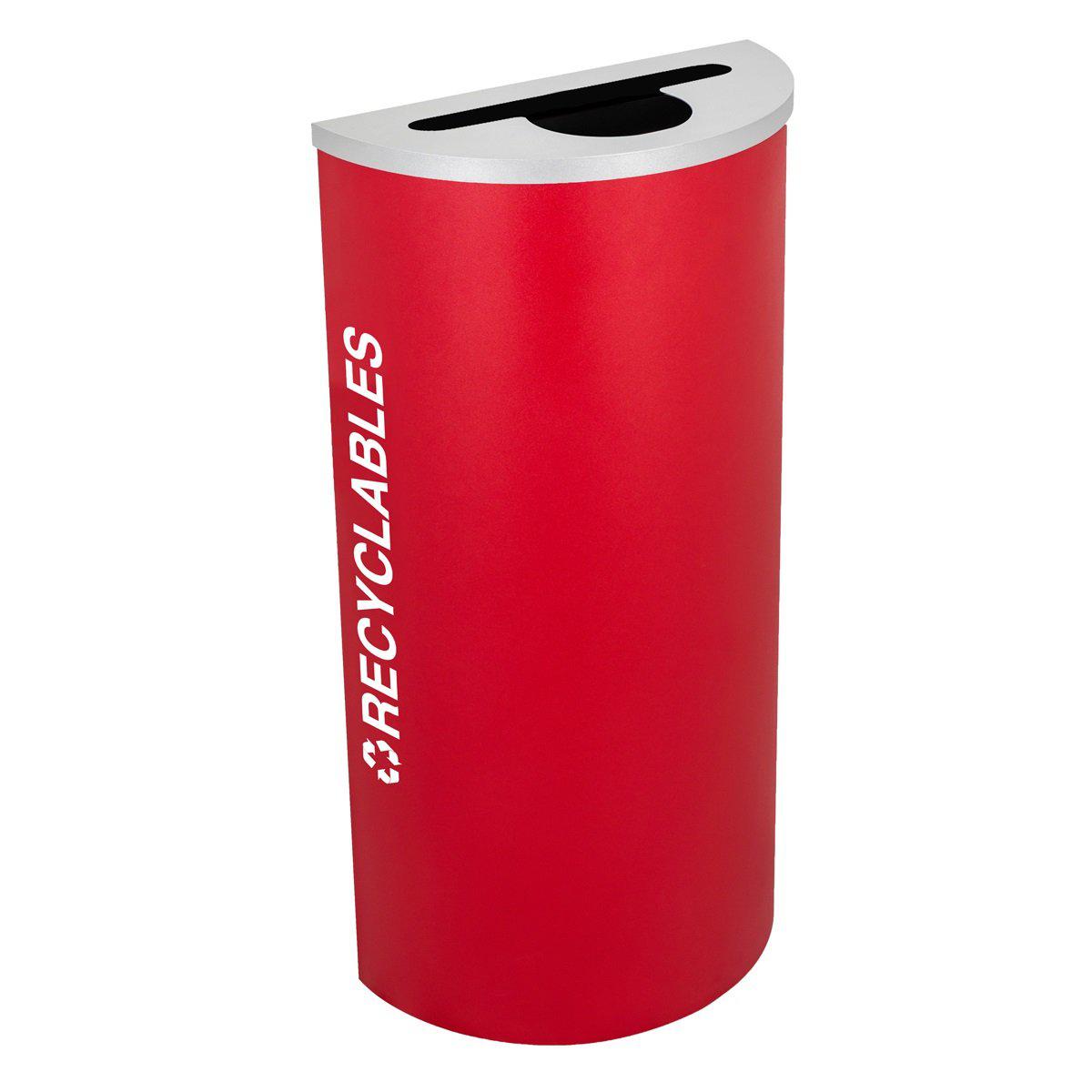Kaleidoscope Collection 8 Gallon Half Round Indoor Recycling Receptacle