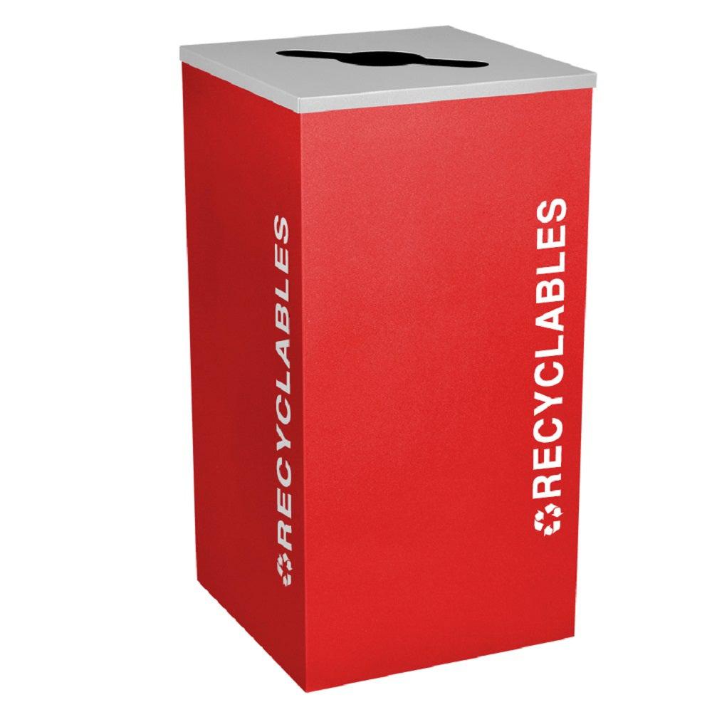 Kaleidoscope Collection 24 Gallon Square Indoor Recycling Receptacle