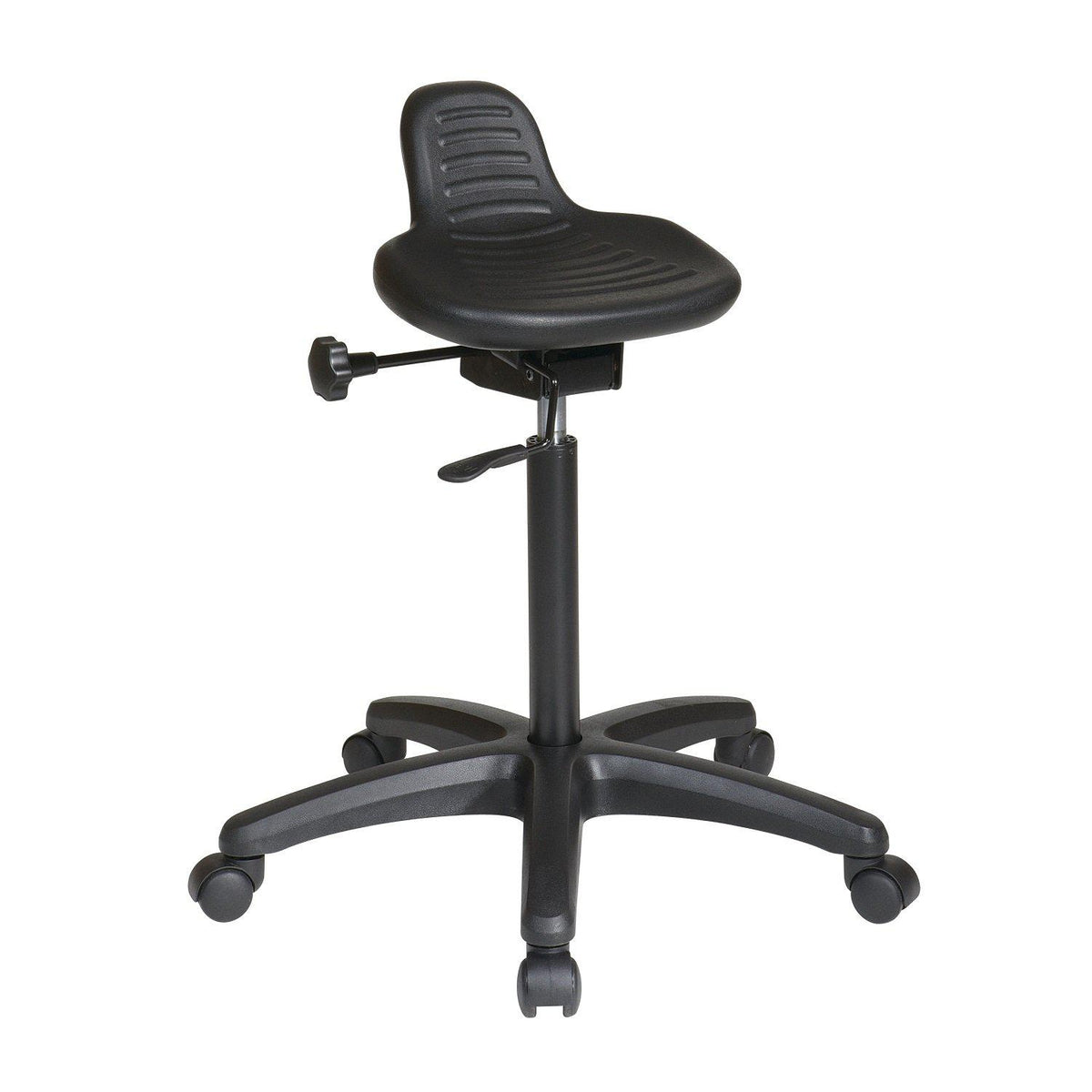 Saddle Seat Stool with Self-Skinned Urethane Seat