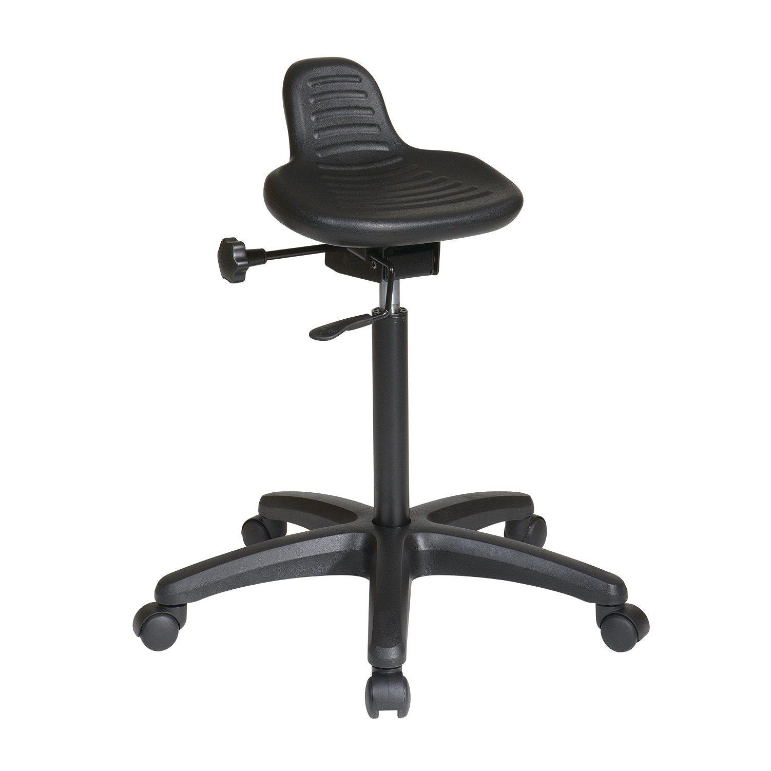 Saddle Seat Stool with Self-Skinned Urethane Seat