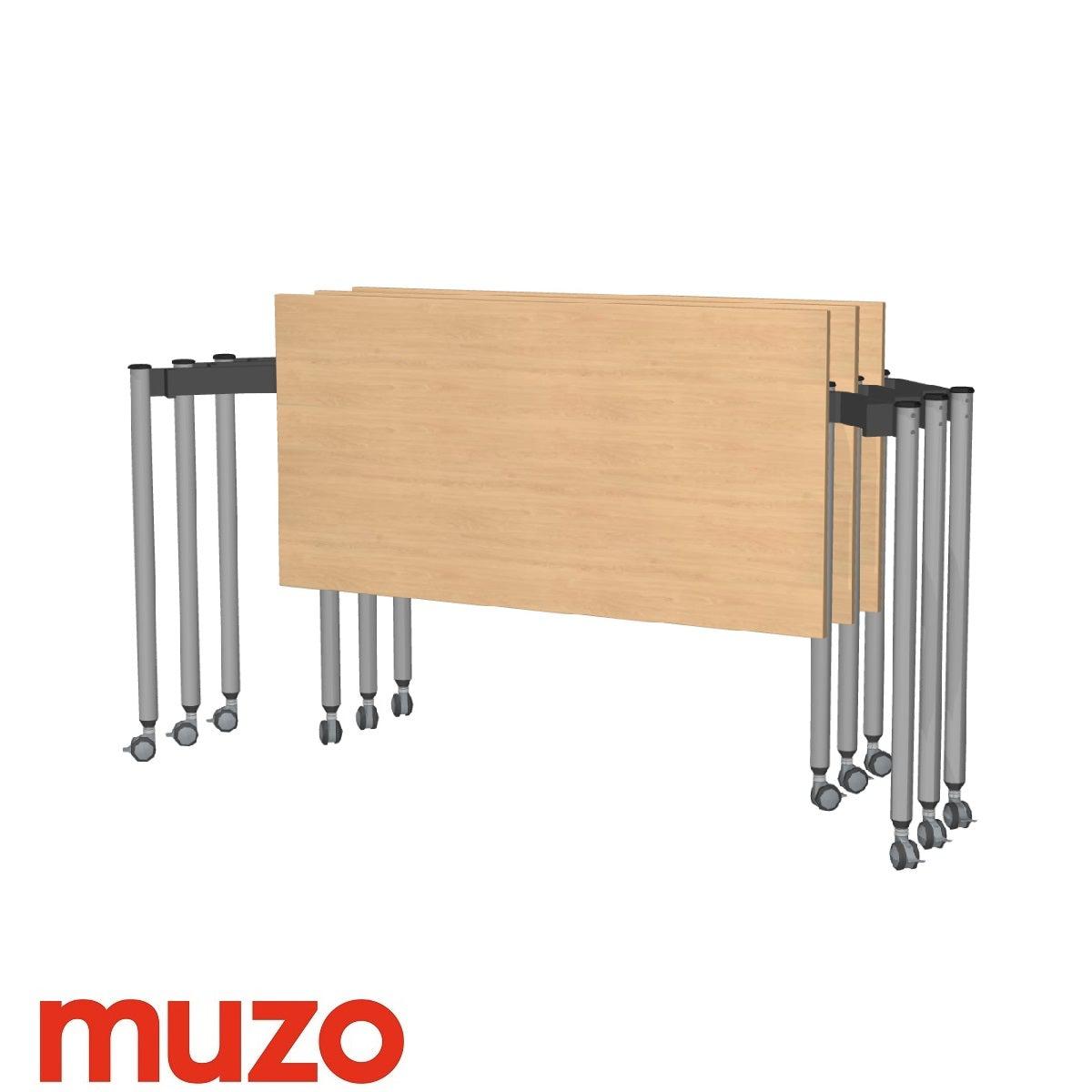 Muzo Tall Kite® Standing Height Mobile Flip-Top Folding/Nesting Table, Rectangle, 59" W x 29.5" D