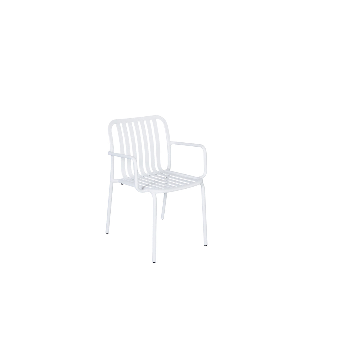 Key West Collection Outdoor/Indoor Vertical Slat Stacking Aluminum Armchair