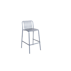 Key West Collection Outdoor/Indoor Vertical Slat Stacking Aluminum Barstool