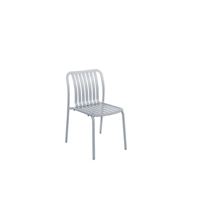 Key West Collection Outdoor/Indoor Vertical Slat Stacking Aluminum Side Chair