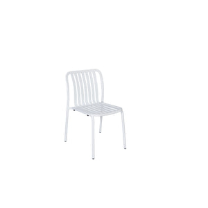 Key West Collection Outdoor/Indoor Vertical Slat Stacking Aluminum Side Chair