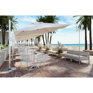 Key West Collection Outdoor/Indoor Vertical Slat Stacking Aluminum Armchair