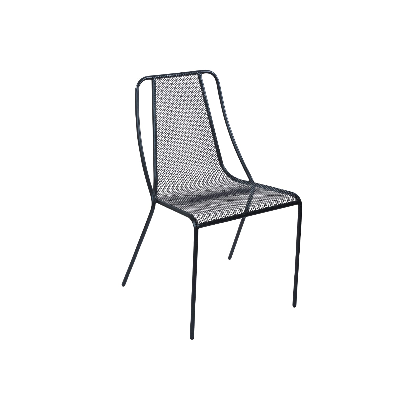 Kingston Collection Outdoor/Indoor Black Steel Side Chair