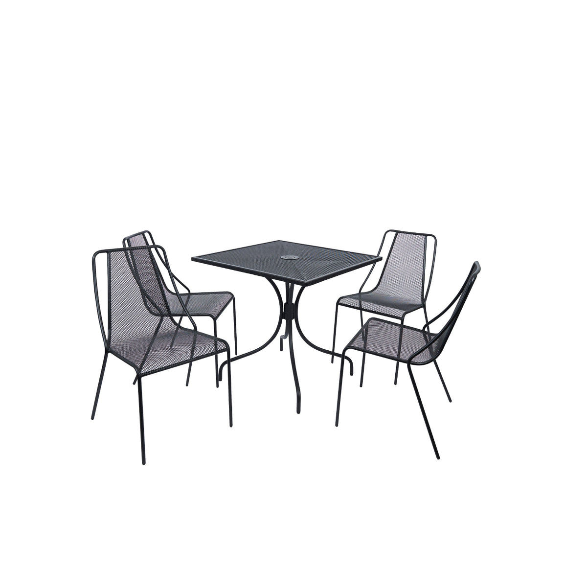Kingston Collection Outdoor/Indoor Black Steel Side Chair