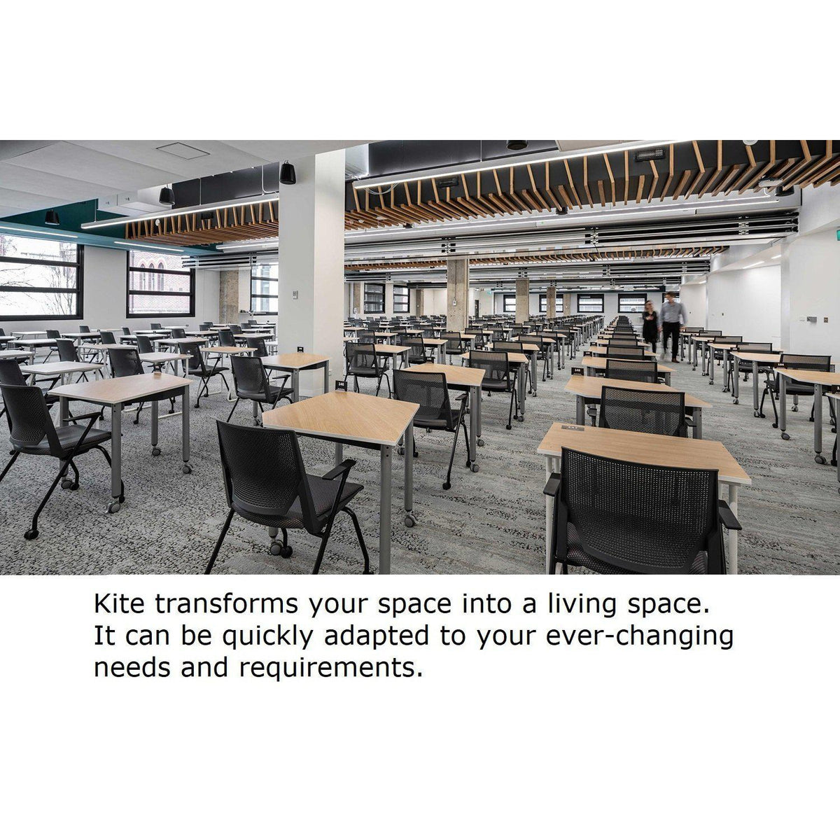 Muzo Kite® Mobile Dry-Erase Flip-Top Folding/Nesting Table, Kite Shape, 29.5" W x 29.5" D x 29" H