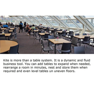 Muzo Kite® Mobile Flip-Top Folding/Nesting Table, Rectangle, 59" W x 25.5" D