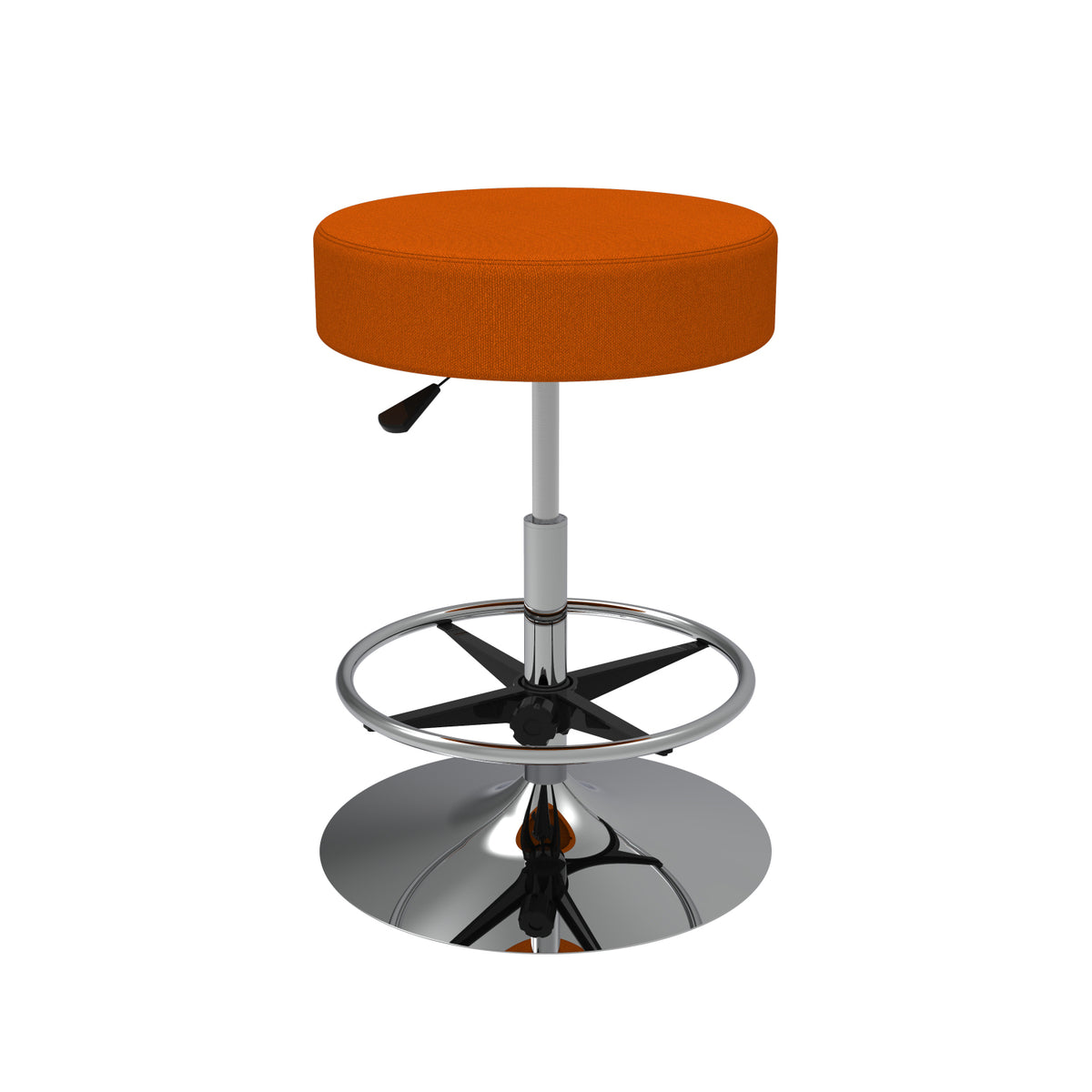 Cushioned Adjustable Swivel Stool