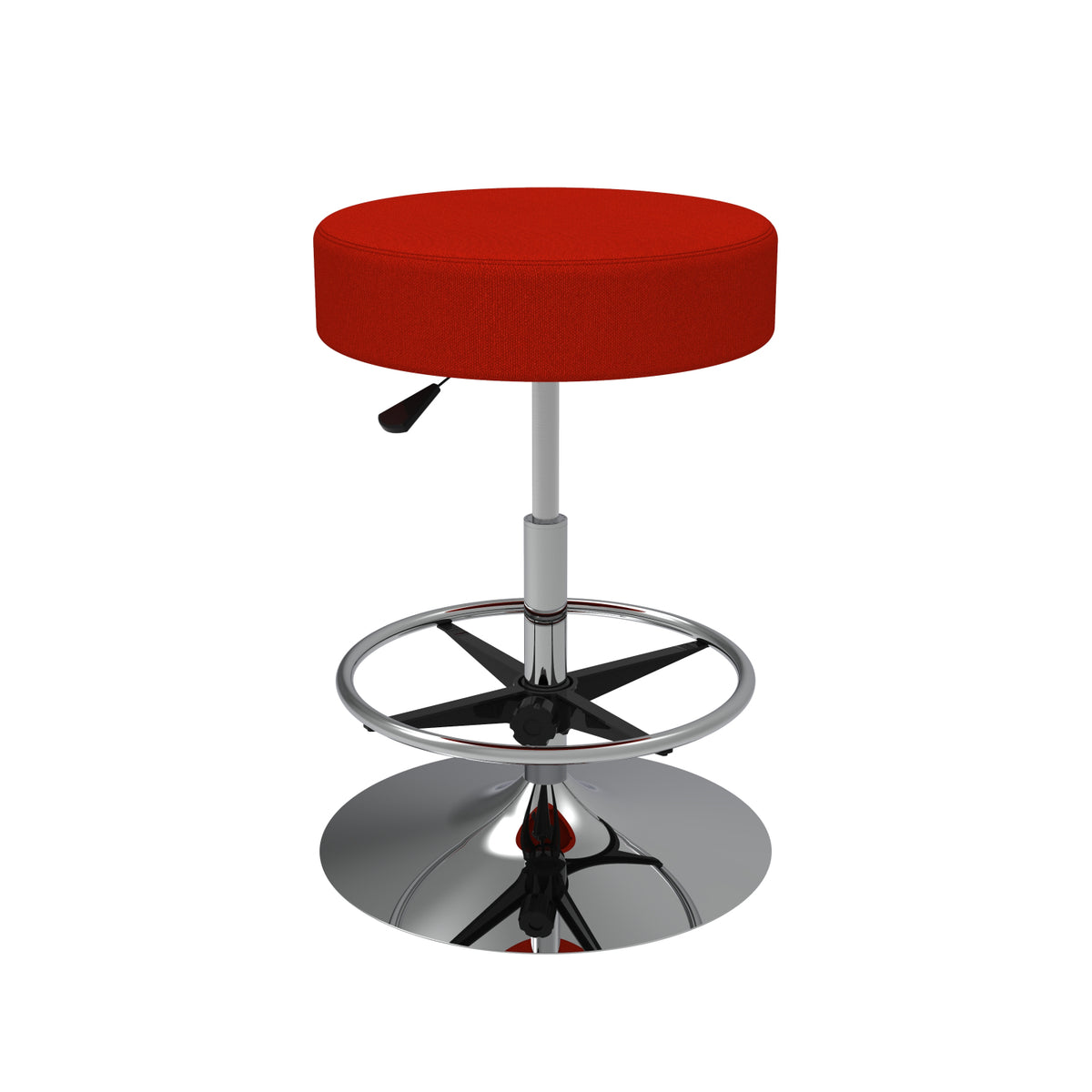Cushioned Adjustable Swivel Stool