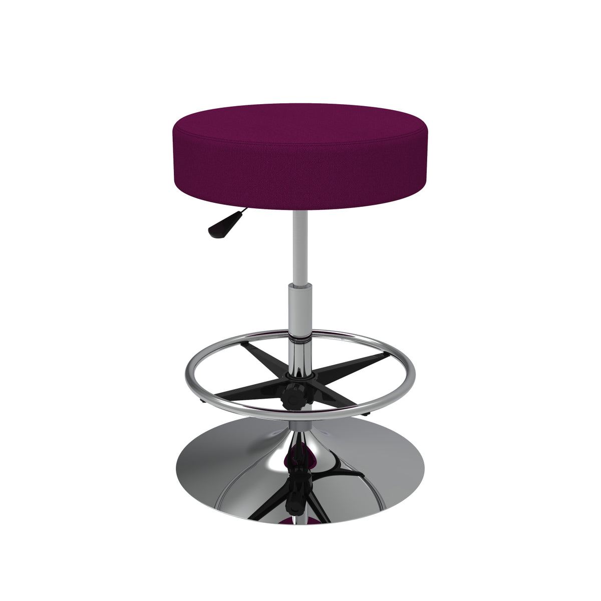 Cushioned Adjustable Swivel Stool