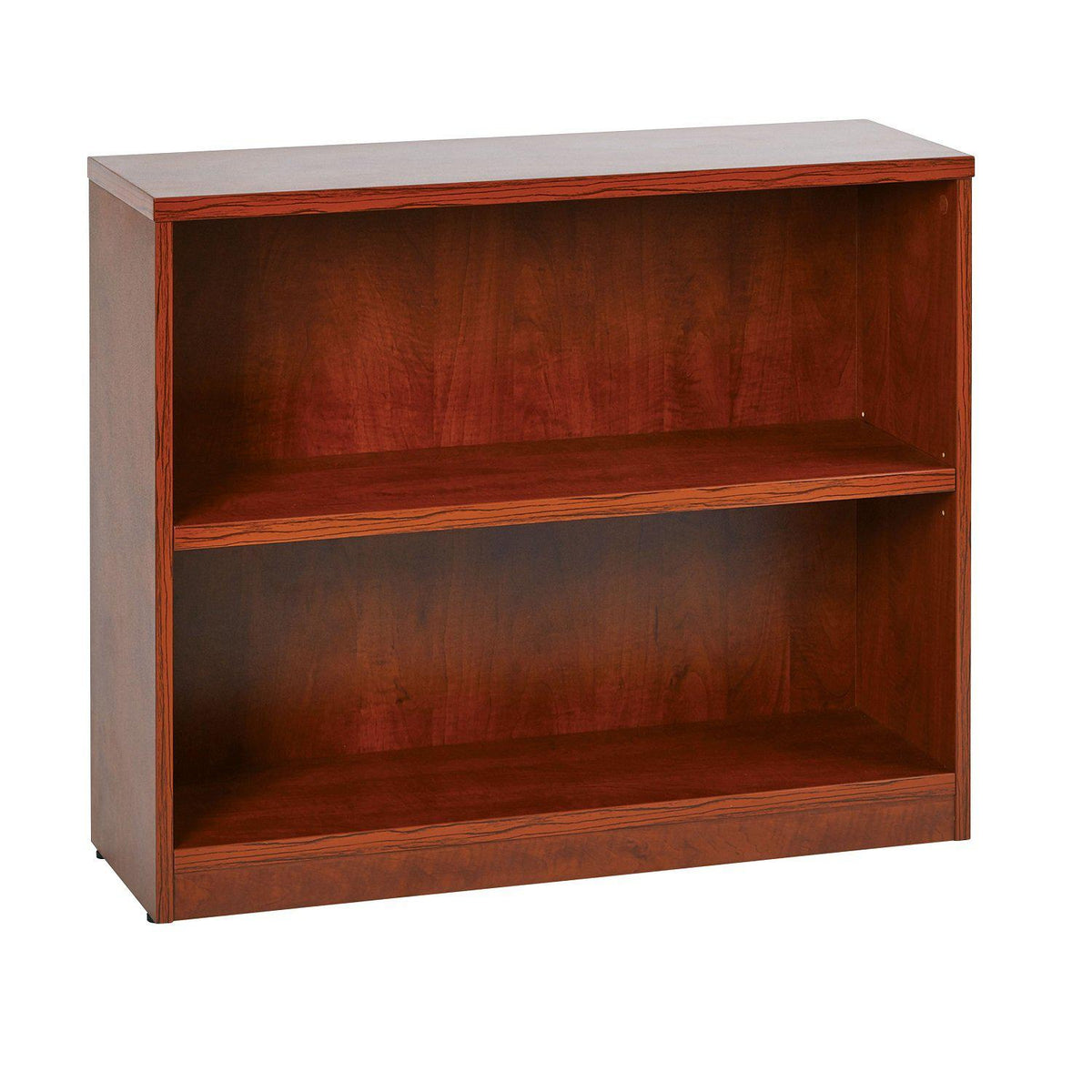 30" High 2-Shelf Laminate Bookcase with 1" Thick Shelves