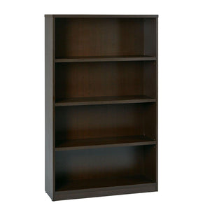 60" High 4-Shelf Laminate Bookcase with 1" Thick Shelves
