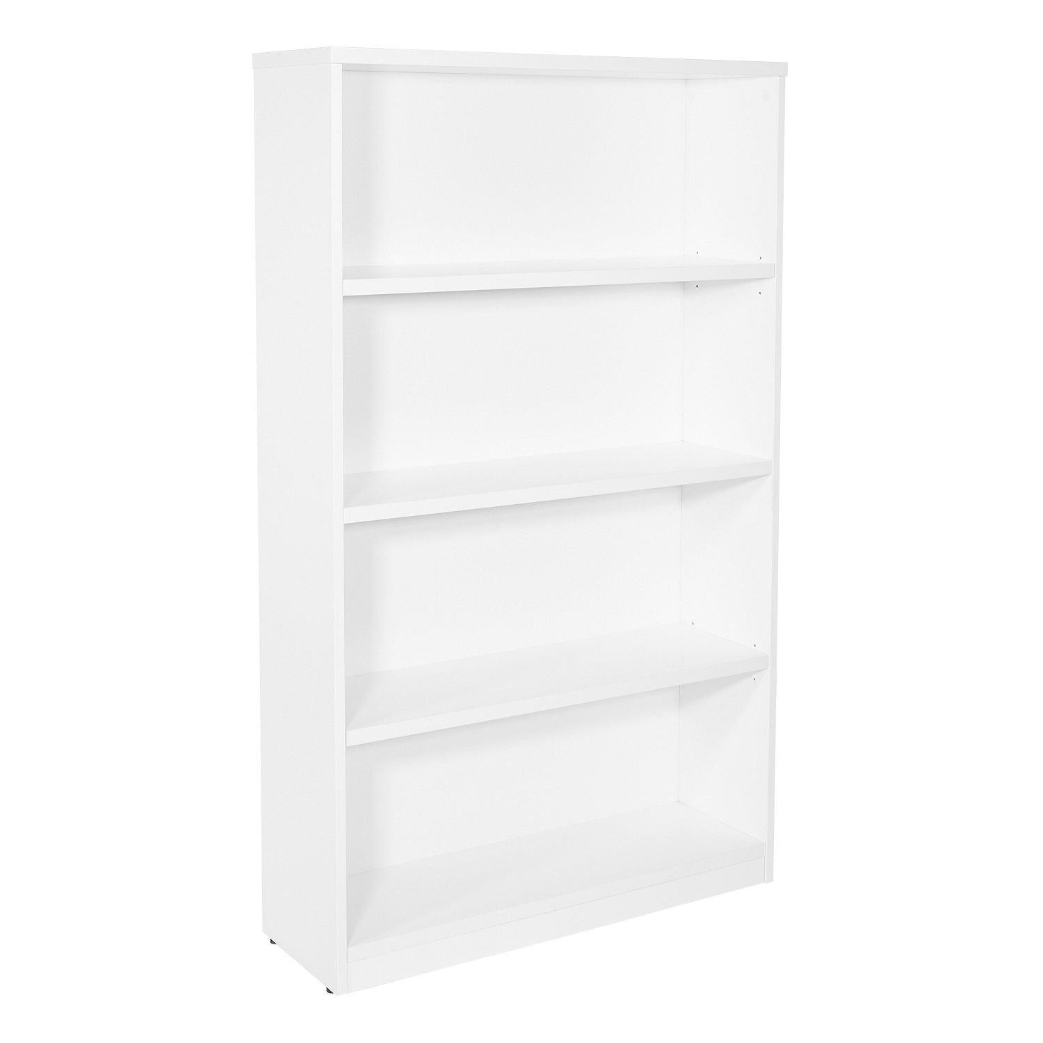 60" High 4-Shelf Laminate Bookcase with 1" Thick Shelves
