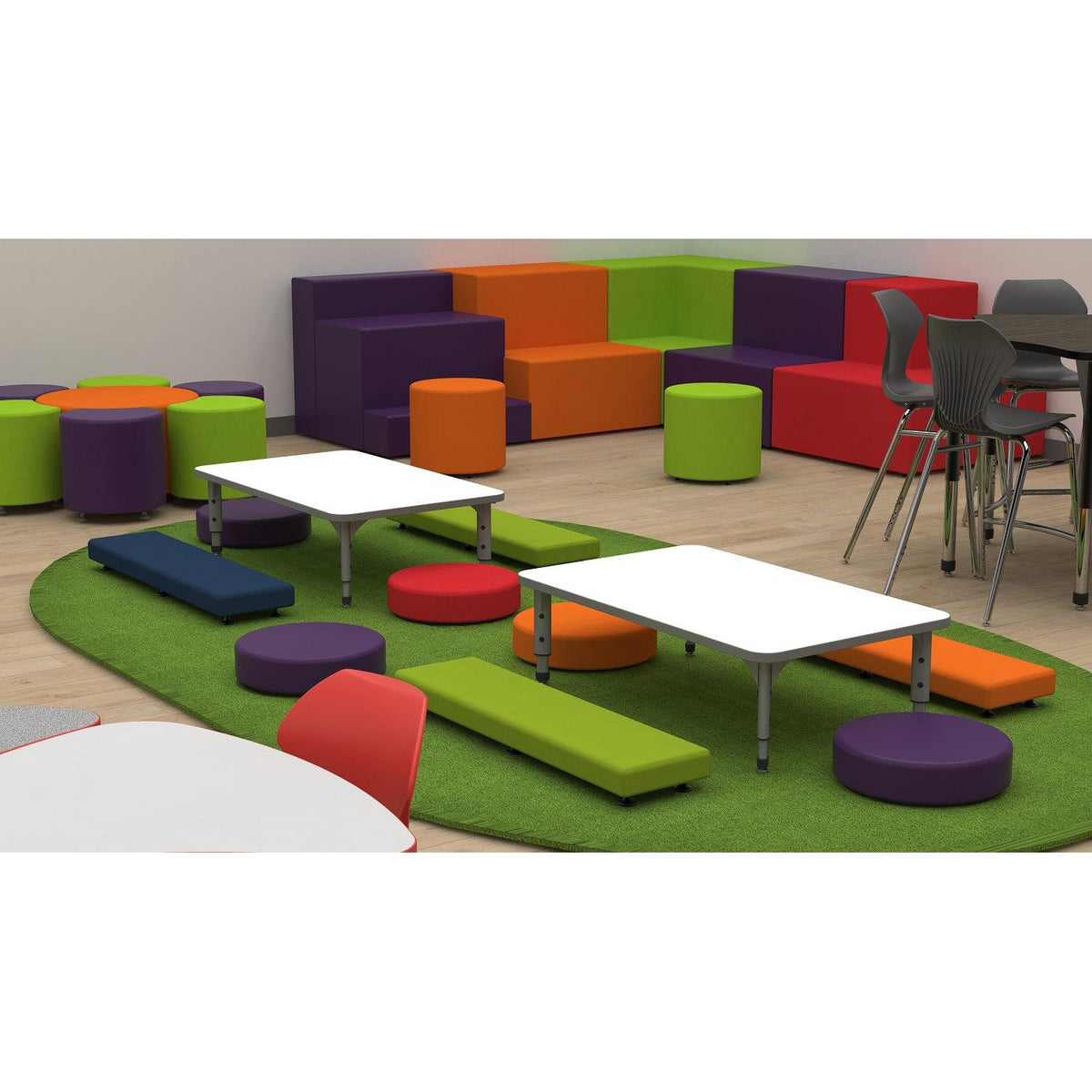 Sonik Soft Seating Rectangle Floor Bench